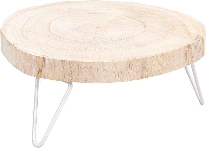 Decorative Paulownia Wood Pedestal, Natural