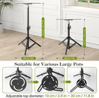 AZEAM Adjustable Plant Risers for Inside Pots, 2 PCS Planter Inserts Fillers 13"- 24" Raise for Large Flower Pots, Height Planter Lifter Stand with 4"-12" Top Support for Outdoor Indoor Plants