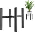Adjustable Metal Plant Stand Black, Fits 8 -13 Inch Heavy Duty Flower Pots Holder - Floor Single Plant Stands Indoor Outdoor for Corner Planter Outside Potted Plants (Pot Not Included)