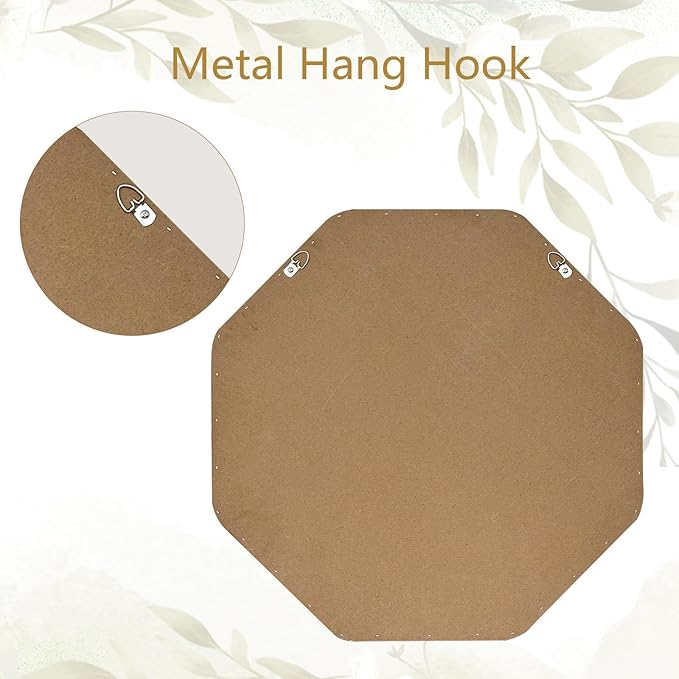 ULIKE Rattan Wicker Mirror for Wall,Boho Woven Bathroom 30 Inch Rustic Farmhouse Wall Decor with Handmade Rattan Frame, Boho Mirror for Nursery Bedroom Living Room Entryway