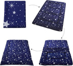 MAXYOYO Navy Starry Sky Japanese Floor Futon Mattress, Tatami Mat Portable Camping Mattress Kids Sleeping Pad Foldable Roll Up Floor Lounger Couch Bed, King Size