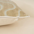 Yangest Beige Throw Pillow Cover Wavy Cushion Cover Modern Zippered Rectangular Pillowcase for Sofa Couch Bedroom Living Room Home, 12x20 Inch