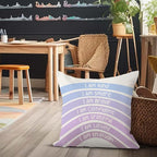 QIYUHOY Rainbow Classroom Throw Pillow Covers, Book Center Calming Corner Playroom Decor Pillow Case, Purple Pillow Cover, I Am Kind Smart Brave Confidence 18x18 Inch Pillowcase（Royal Purple）