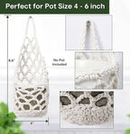 4 Packs Hanging Planters for Indoor Plants, Wall Plant Holder | Plant Hanger Indoor, Wall Planters for Indoor Plants, Hanging Plant (4PK, 2 Large + 2 Small)