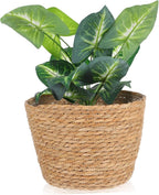 SUPVOX Boho Style Rattan Plant Pot Woven Basket for Indoor Plants Decorative Flower Container Indoor Liner