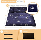 MAXYOYO Navy Space Adventure Japanese Floor Futon Mattress, Thicken Tatami Mat Sleeping Pad Foldable Bed Roll Up Mattress Floor Lounger Bed Couches and Sofas for Kids Queen Size