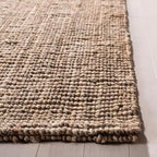 SAFAVIEH Natural Fiber Collection Square Rug - 7' Square, Grey, Farmhouse Design, Ideal for High Traffic Areas in Bedroom, Dining Room & Kitchen (NF808F-7SQ)