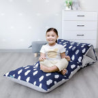 Biloban Floor Lounger Cover Non-Slip & Super Soft Floor Sofa Pillow Case, Great Choice for Kids or Adults Perfect for Slumber Party, Cloud Queen (Pillow Not Included)