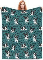 Dog Throw Blanket Soft Flannel Blanket 60"x50" in Bed Blanket Home Decor for Room Sofa Couch All Season