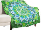 Abstract Mandala Throw Blanket Indian Hippie Bohemian Art Floral Texture Pattern Blanket for Sofa Bed Couch Chair Or Dorm 30"x40"