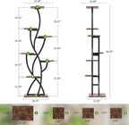 Plant Stand Indoor with Grow Lights - 58" Corner Plant Shelf Indoor, 7 Tiered Tall Lighted Plant Stand for Indoor Multiple Plants, Flower Stands Display Rack Holder for House, Patio, Black