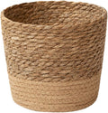 Jute Rope Plant Basket Indoor Modern Woven Flower Pot Basket Seagrass Storage Organizer Planter Rustic Decorative Plant Containers Cover Laundry Bin for Porch Living Room Entryway (7.87×7.87×6.29Inch)