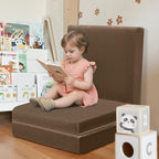 MeMoreCool Foldable Floor Mattress Kids Trifold Mat, Kids Folding Mattress Portable Futon, 57x22 Inch Coffee