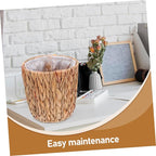 Cabilock Storage Basket Lid Handmade Plant Basket Seagrass Straw Garden Containers for Indoor Outdoor Decorative Flower Pots