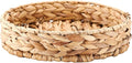 KINGWILLOW, Handmade Round Fruit Bowl Woven with Gourd Grass for Home Decor and Fruit Serving (Large)