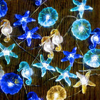 Impress Life Ocean Decor String Lights, Beach Decor Starfish Seahorse Sand Dollars Nautical Decorative Lights Battery & USB Plug In with Remote 10 ft 30 LEDs for Covered Outdoor Bedroom Birthday Party