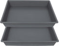 Square Plant Saucer 18 Inch 2 Pack, Large Plant Trays for Pots Heavy Duty Gray Plastic Plant Saucers for Indoors Outdoors, Flower Pot Plant Drip Trays No Holes Plant Lover Gardening Gifts