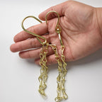 Chain for Hanging Plants,21 Inch Gold Hanging Chain, Small Hanging Basket Chain Kits with Hooks for Bird Feeder Hanging Basket Extender Porch Wind Chime (Gold, 21 Inch-6PCS)