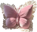 Butterfly Sofa Pillow Animal Floor Reading Pillow Car Cushion (Pink, 50cm)