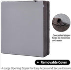 HAVARGO Recliner Cushions for Elderly, 20x20x4 Inch Thick Chair Cushion for Shorter Users Patent Design Soft Tufted Dual Layer Booster Seat Cushions for Seniors Recliner Risers Taupe 1P