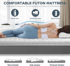 Japanese Futon Floor Mattress, 100% High Density Comfortable Foam, 3.5" Thicken Foldable Mattress Tatami Mat Sleeping Pad, Ideal for Comfort and Support, Kids Floor Lounger Pillow Bed Sofa (Full）