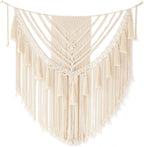 Jakalin Large Macrame Wall Hanging Handmade Art Home Decor 47" Wx 55" L Boho Wall Decor Wedding Bedroom Living Room Handmade Yarn Wall Art