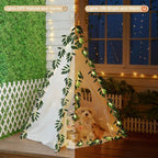 RECUTMS Willow Leaves String Lights 2Packs 20LEDs Artificial Leaf Rattan Light Hanging Vine Battery Operated Fairy Warm Light Ivy Greenery for Home Wedding Party Wall Indoor Outdoor Decor