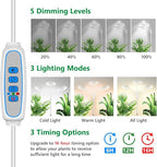 Grow Lights for Indoor Plants, 3 Head Full Spectrum Plant Light with 68" Adjustable Stand for Growing Large Tall Plants, White Halo Floor LED Grow Lamp with 16 Hour Timer