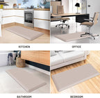 HappyTrends Kitchen Runner Rugs Anti-Fatigue mats - 4/5 Inch Thick Non Slip Waterproof Ergonomic Comfort Mat for Kitchen, Floor Home, Office, Sink, Laundry (17.3"x 39",Khaki)