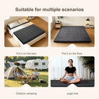 Premium Foam 3.2" Thick Japanese Futon Floor Mattress - Queen Size 60"x80" 100% High-Density Foam,Comfortable Sleeping Pad,Tatami Mat for Dorm,Bedroom or Guest Room，Boys Girls Dormitory Pads(Black)