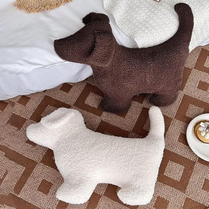 Animals Shaped Throw Pillow for Bed,Home Decorative Pillows for Bedroom Aesthetic,Soft Throw Pillow for Couch,Handmade Living Room Throw Pillows Chocolate