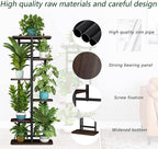 LINZINAR Plant Stand 6 Tier 7 Potted Indoor Plant Shelf Multiple Stands for Garden Corner Balcony Living Room