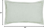 Better Trends Jullian Collection is Super Soft and Light Weight in Bold Stripes Design 100% Cotton Tufted Unique Luxurious Machine Washable Tumble Dry, King Sham, Sage