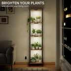 Bstrip Plant Stand Indoor with Grow Light, 66" Tall Indoor Plant Shelf, 5 Tier Flower Stand with Plant Light Full Spectrum, Metal Plant Holder with Light, lighted Plant Rack for Home, Corner, Patio