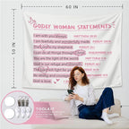 LIANGW Cute Pink Christian Tapestry Aesthetic for Bedroom, Coquette Preppy Room Decor for Teen Girls & Women, Dorm Decor for College Girls, Bible Verses Tapestries Wall Hanging 50x60 inche