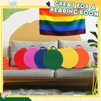 Sawysine 12 Pcs Floor Cushions Classroom Flexible Floor Seating with Handle for Kids in Home School Classroom Kindergarten Daycare Nursery(Novel Color,Round)