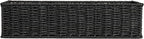 Household Essentials Handwoven Paper Rope Rectangular Storage Basket, Black