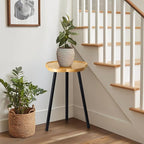 Plant Stand Indoor, Wood Plant Table Plant Holder with Raised Design,Heavy Duty Metal Flower Pot Stand, Mid Century Modern Home Decor Small Side End Table（Clr.3-Flower 20" H）