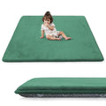 1.3" Thick Baby Play Mat for Floor, 79x79 Playpen Mat, Pro Soft Flannel Foam Mats Toddler Infant Kids Crawling for Nursery Rug Playroom Living Room Waterproof Easy Care Non-Slip (Dark Green)