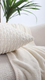 VAKADO Couch Throw Pillow Covers 18x18 Set of 4 Decorative Neutral Corduroy Boho Rustic Farmhouse Cushion Case Square for Home Decor Sofa Living Room Bed