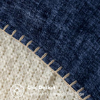 MIULEE Pack of 2 Couch Throw Pillow Covers 18x18 Inch Navy Farmhouse Decorative Pillow Covers with Stitched Edge Soft Chenille Solid Dyed Spring Pillow Covers for Sofa Bed Living Room