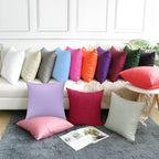 4-Pack 100% Cotton Comfortable Solid Decorative Throw Pillow Case,Thmyo Square Cushion Cover Pillowcase Sublimation Blank Pillow Covers DIY Throw Pillowcase for Sofa Bedroom(24x24 inch/ 60x60cm,Grey)