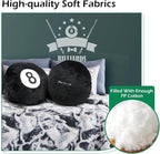 Dripykiaa 8 Ball Throw Pillow, 14" Decorative Pillows Throw Cushion Home Decoration Plush Sporty Design Ball Pillow for Women, Men Bestselling Comfort and Stylish Accent Decor