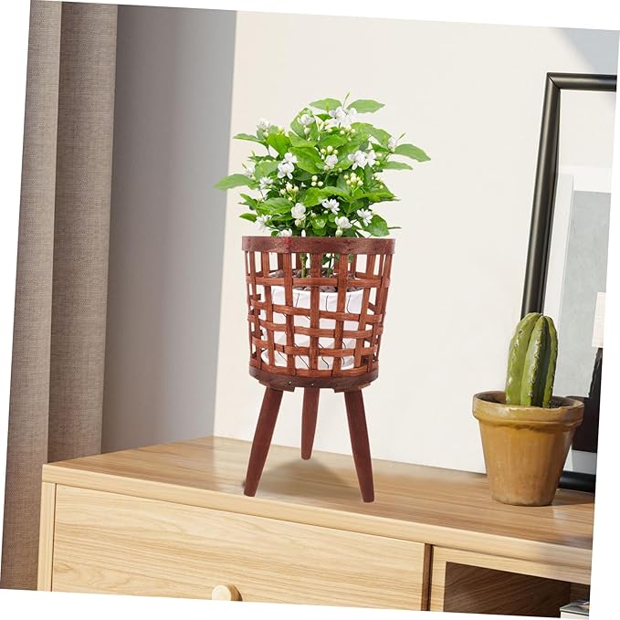 Elegant Wood Planter Pot Rack for Bohemian Decor Plant Pots Stand for Living Corridors