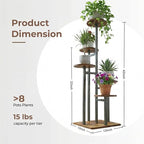 5 Tier Plant Stand Indoor, Tiered Plant Stands for Indoor Plants Multiple, Corner Flower Stand for Living Room, Multi-Layer Vintage Design Plant Shelf
