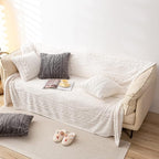 YUSOKI Sherpa Large Throw Blanket Single Layer,Light Weight(1.7lb),370GMS-3D Stylish Design for Gift Home Decor (Ivory,50"x65")