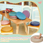 Juexica 8 Pcs Extra Thick Flexible Seating Floor Cushions Assorted Colored Floor Pillow Classroom Seat Cushions Soft Classroom Seating for Kids Learning Daycare School Chair(Morandi Color)