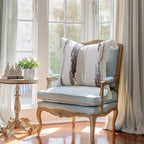 decorUhome Boho Decorative Throw Pillow Covers 18x18 Set of 2, Striped Chenille Tufted Pillow Covers with Tassels for Couch Bed Sofa, Cream White and Khaki
