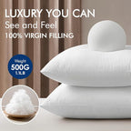 MIULEE 22x22 Pillow Inserts,Set of 4 100% Virgin Microfiber with Cotton Cover Throw Pillows for Couch Sofa and Bed