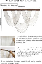 HVEST Large Macrame Wall Hanging Boho Decor- White Bohemian Macrame Wall Art- Geometric Modern Craftsmanship Handmade Woven Tapestry for Bedroom Living Room Backdrop- 47W X 30L inches
